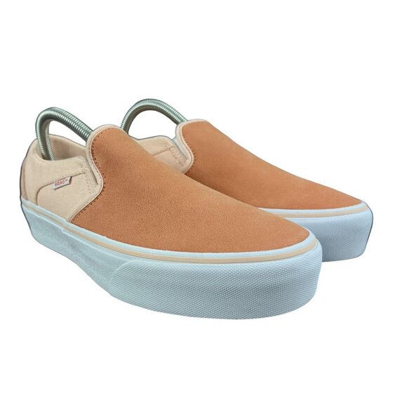 VANS Asher Platform Color Block Peach Slip On Shoes Women's Sizes 6 - 11 - Picture 4 of 9
